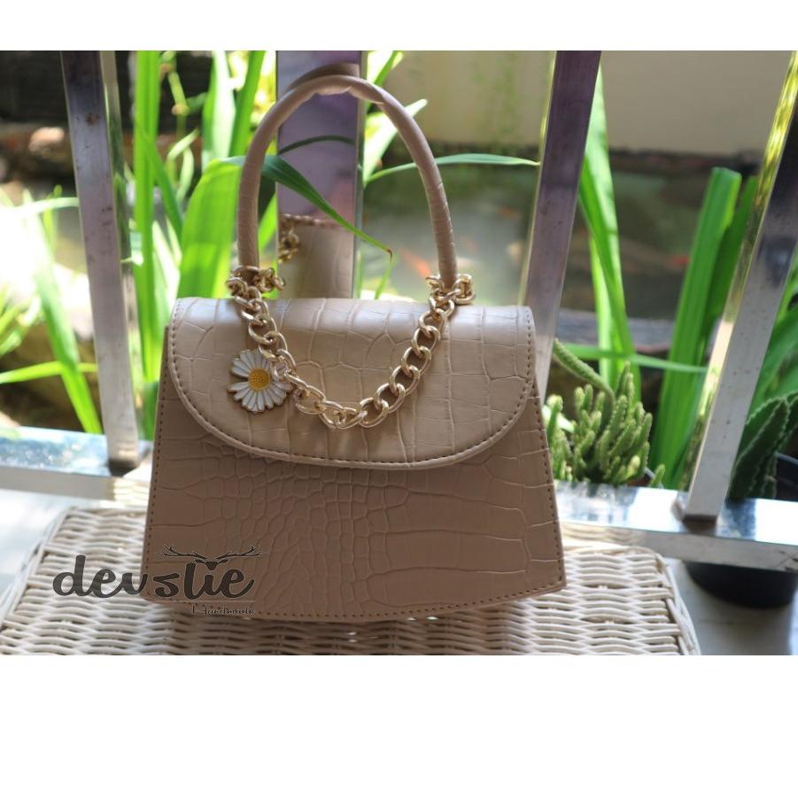 🆙 Tas selempang wanita DAISY flower/mini croco bag/tas korea bunga/tas andin/tas ikatan cinta 