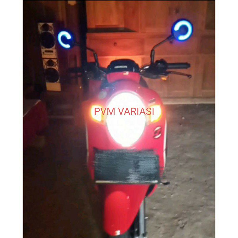 BESTPROMO SPION BULAT LAMPU LED SCOOPY / SPION LED LAMPU SCOOPY BEAT VARIO PCX UNIVERSAL MOTOR HONDA