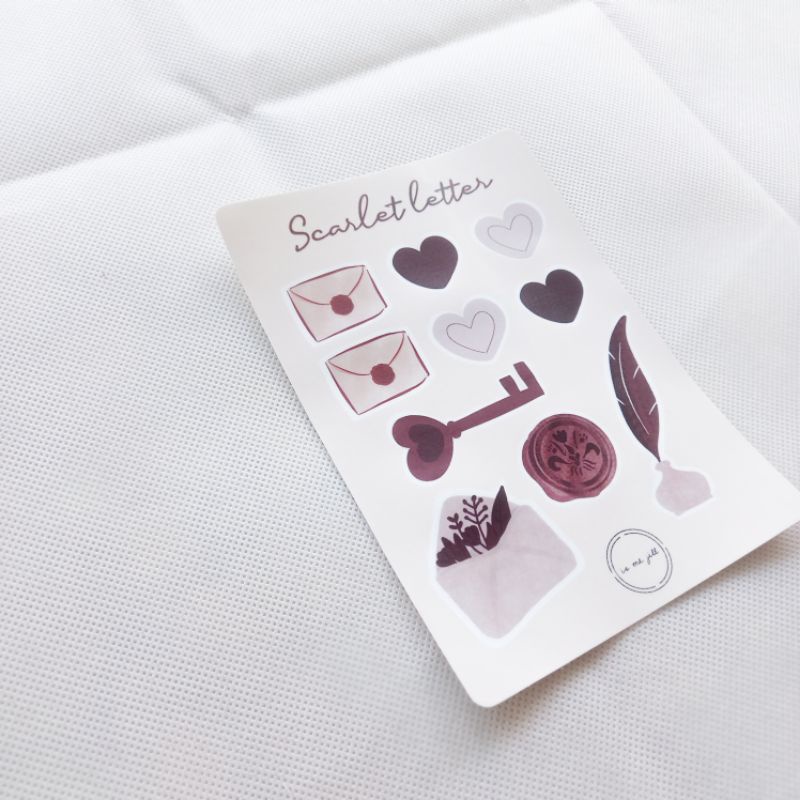 

SCARLET LETTER series - Sticker Sheet A6