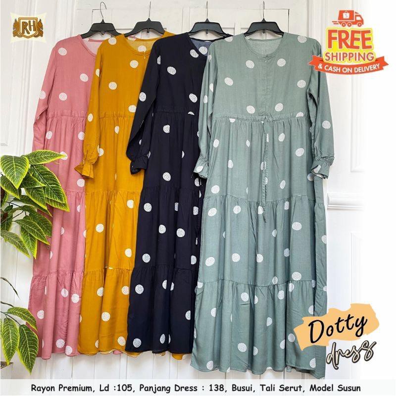 Gamis Wanita Muslim Bahan Ceruti Motif Bunga Busui Dress Full Motif Zipper Baju Lebaran Terbaru 2021