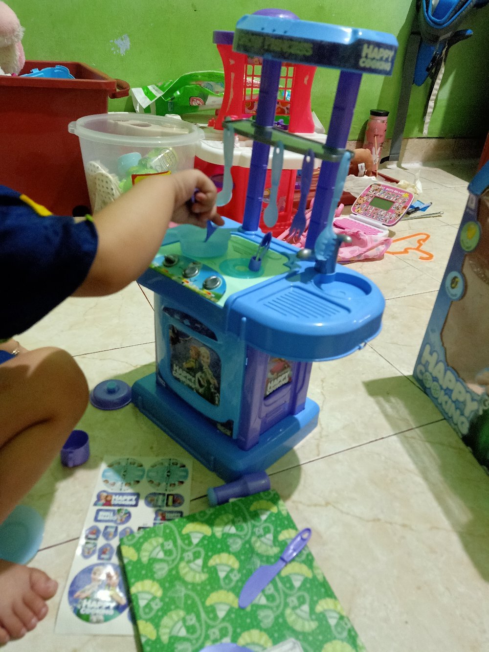 Kitchen Set Happy Cooking Frozen - Mainan Anak Alat Masak Dapur Set Bp9631
