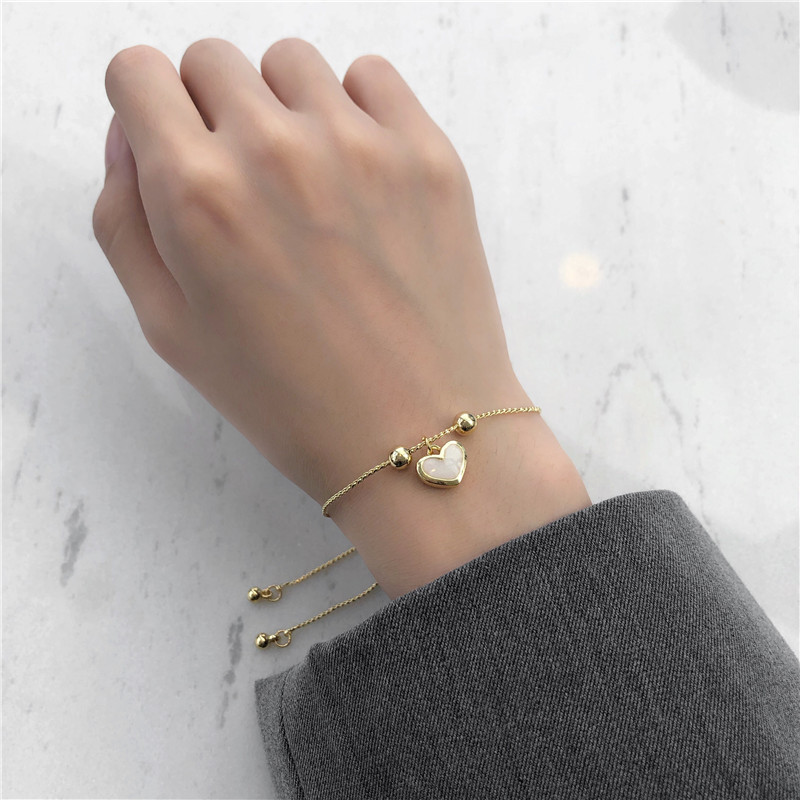 Simple Love Pendant Bracelet For Women Friendship Gift Girlfriends Student Jewelry Accessories Sweet Heart Jewelry