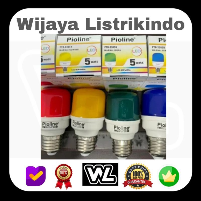 Lampu capsul pioline 5 watt LED capsule 5W lampu tidur warna