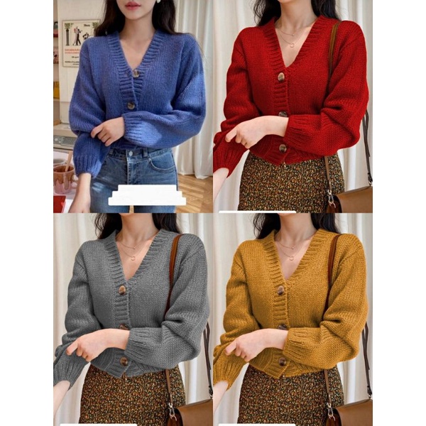 MDLV ~ CARDI ZOEY RAJUT CARDIGAN RAJUT CARDIGAN LENGAN PANJANG FASHION WANITA