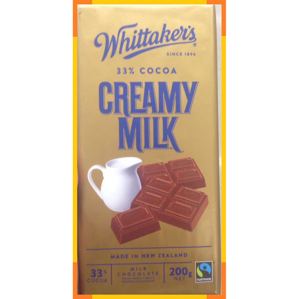 

Whittakers | 33% cocoa | creamy milk | milk chocolate |