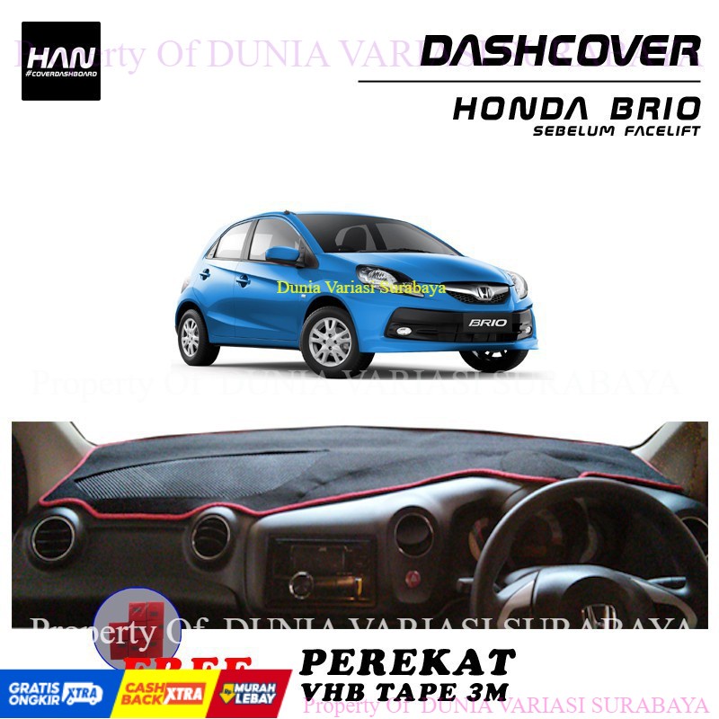 Cover Dashboard BRIO + Antislip pada Airbag Termurah dan Berkualitas