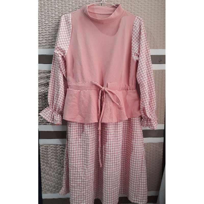 

Tunik tangan lonceng Kotak-Kotak bagus lucu Tali Serut banget by We Love /WELOVE