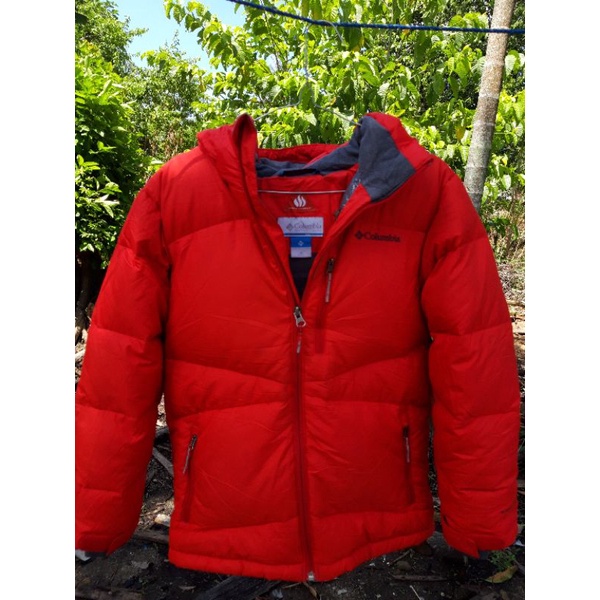 jaket bulu angsa columbia omni heat bulang tebal puffer goose down jacket second original