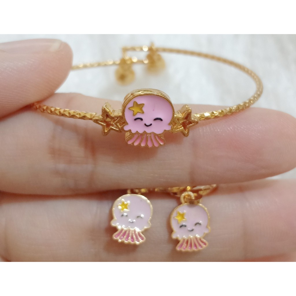 PROMO, SET PERHIASAN ANAK GELANG DAN ANTING