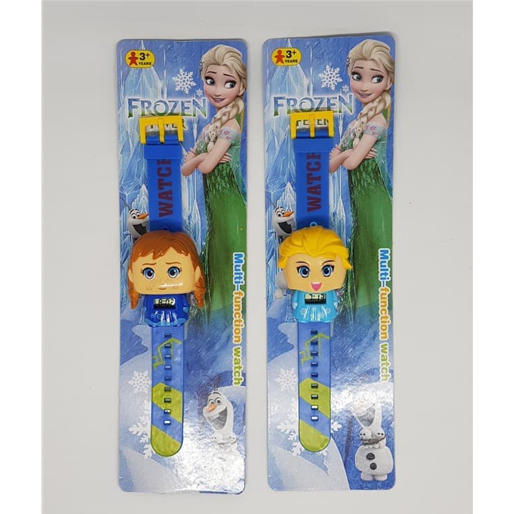 Promo Terbaru! JAM TANGAN ANAK PEREMPUAN FROZEN ELSA ANNA PENCET KARAKTER UNIK MURAH