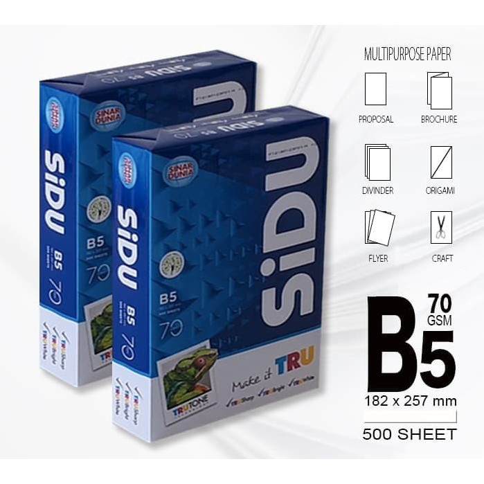 

KERTAS HVS PUTIH SINAR DUNIA UKURAN B5 70 GRAM