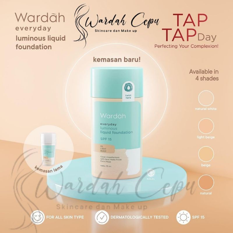 Wardah Everyday Luminous Liquid Foundation 30ml || Foundation || Alas Bedak