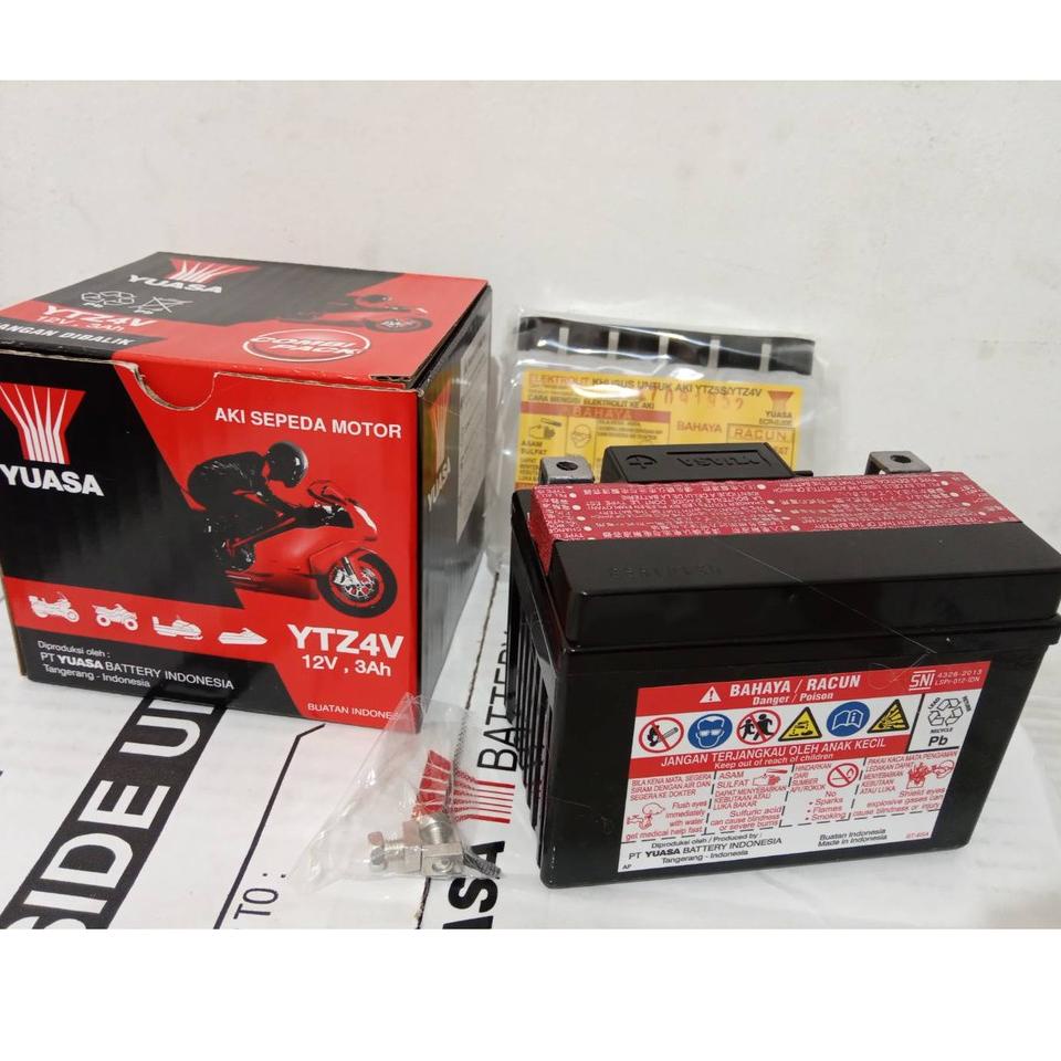 Flash Sale Aki Motor Beat, Vario 110, Blade, Scoopy, Spacy, Revo YTZ4V YUASA ORI ..