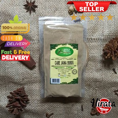 

50GRAM CABE CABAI JAWA BUBUK ASLI OBAT HERBAL JAMU BUMBU DAPUR MASAK ALAMI REMPAH JSR BUBUK 50GRAM