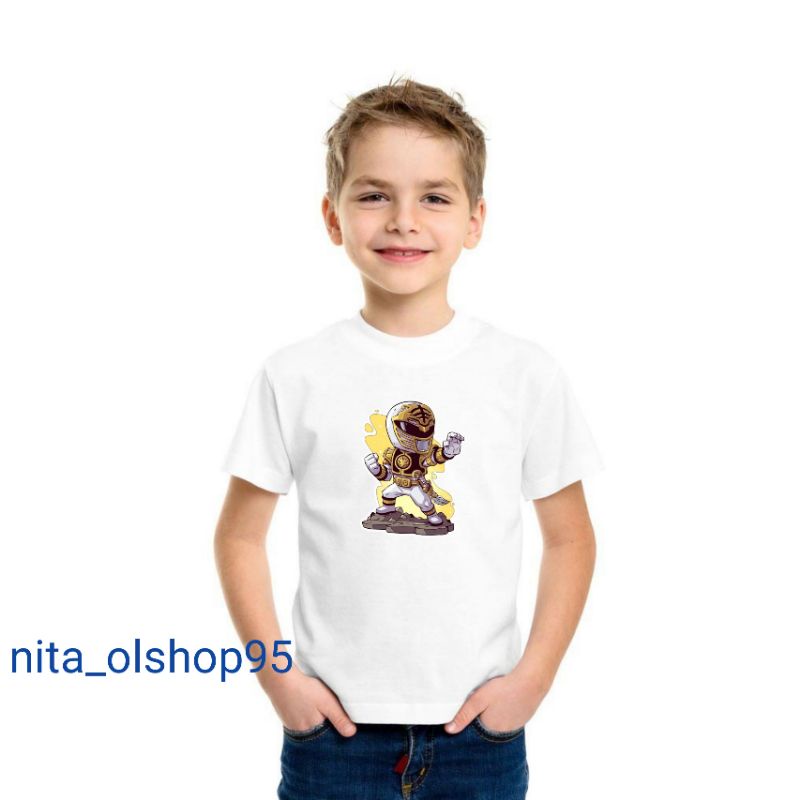 kaos anak super Hero power ranger