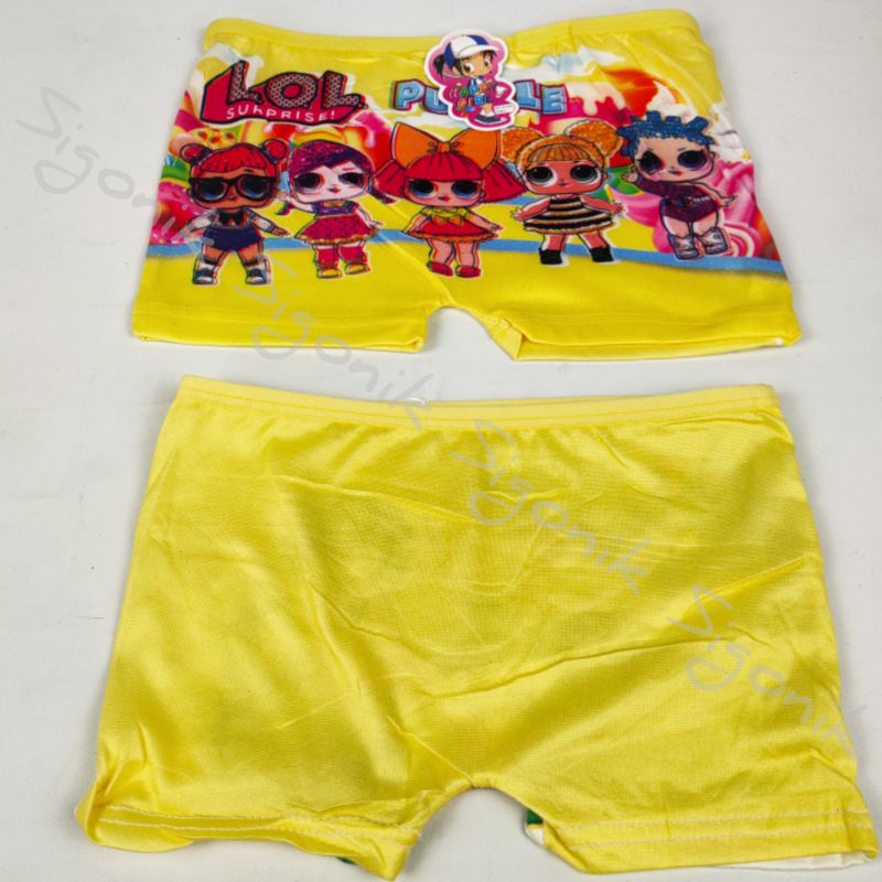 Boxer Celana Dalam Anak Cewek Perempuan M L XL Happy Girl Celana Pendek Bocah Motif Lucu Sigonik