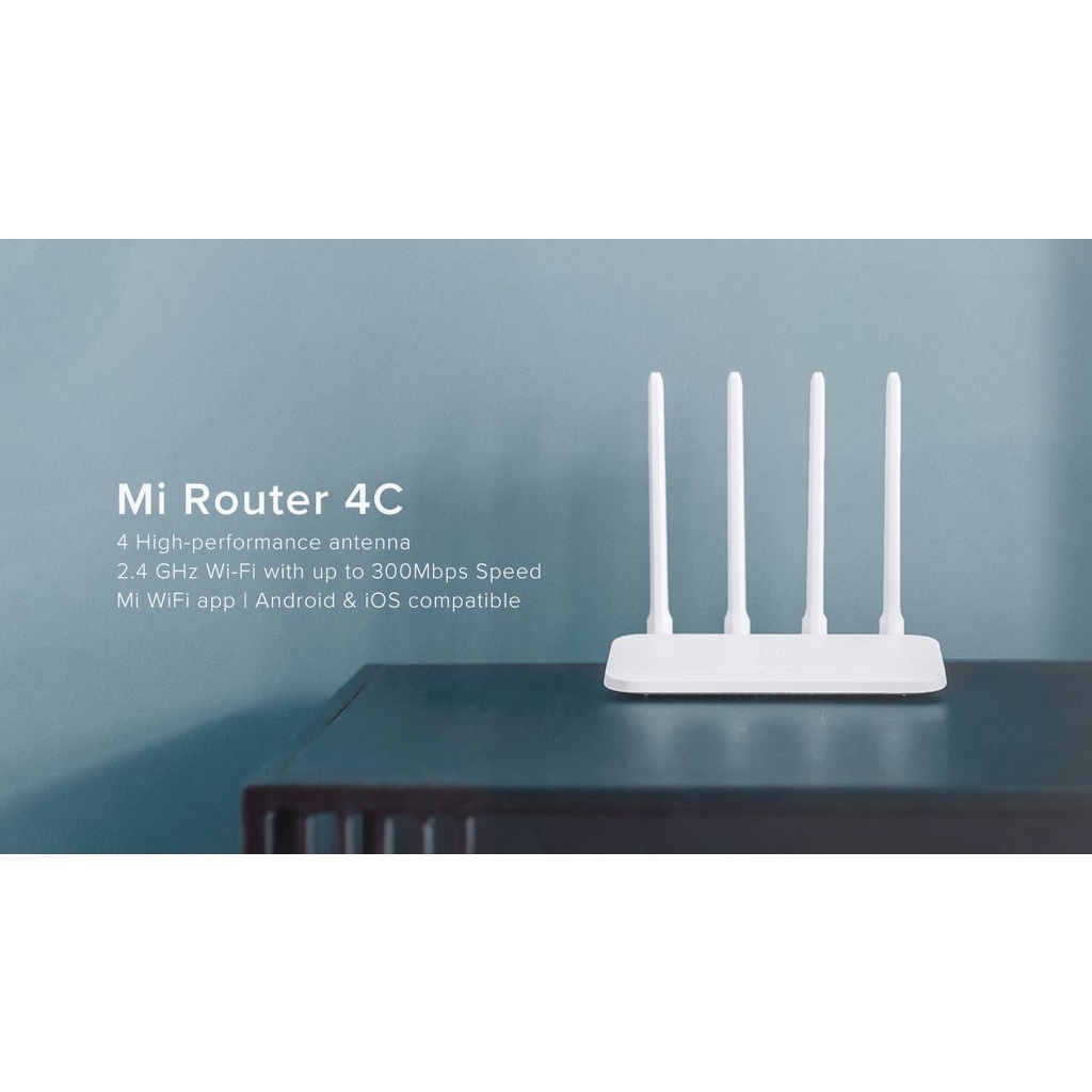 XIAOMI MI ROUTER 4C 300MBPS 4 ANTENA ORIGINAL  REPEATER WIRELESS ROUTERS GARANSI RESMI