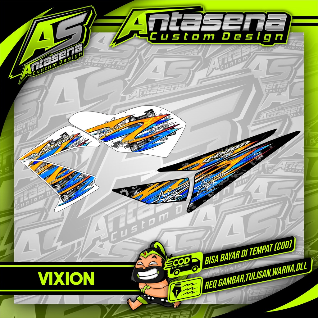 STRIPING STICKER DECAL YAMAHA OLD VIXION CUSTOM 2