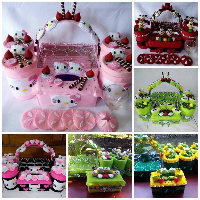 Set toples hias flanel lebaran