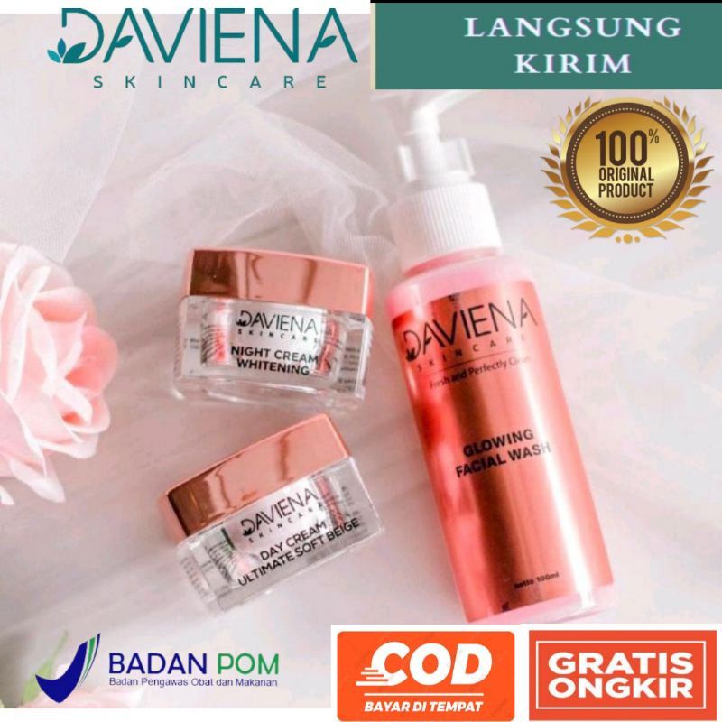 Paket Hemat Daviena Glowing Series Daviena Skincare Deviena Davina Devina Skincare Official Davienaskincareofficial Palembang ori Ramadhanidavin official Ownerdavienaskincare Pencerah Wajah Glowing Bpom Davienaskincare jawa jakarta scincare Skincare