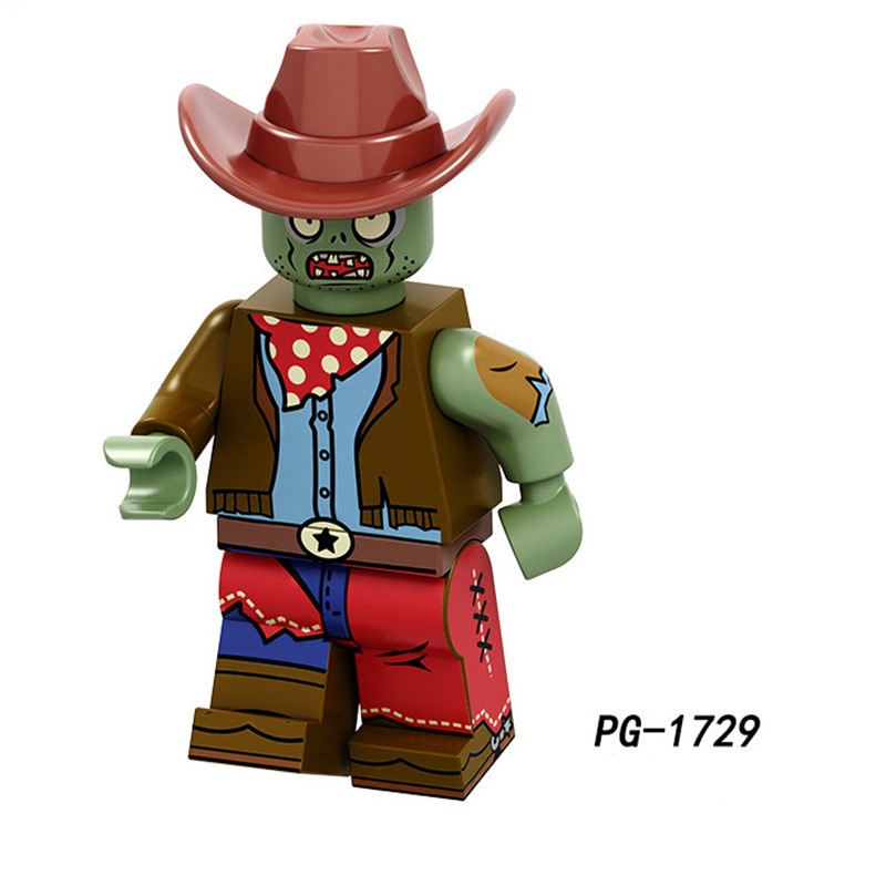 1pc Mainan Balok Bangunan Minifigure Model Tanaman Zombie / Bunga Matahari / Kacang Polong Bahan ABS Untuk Anak