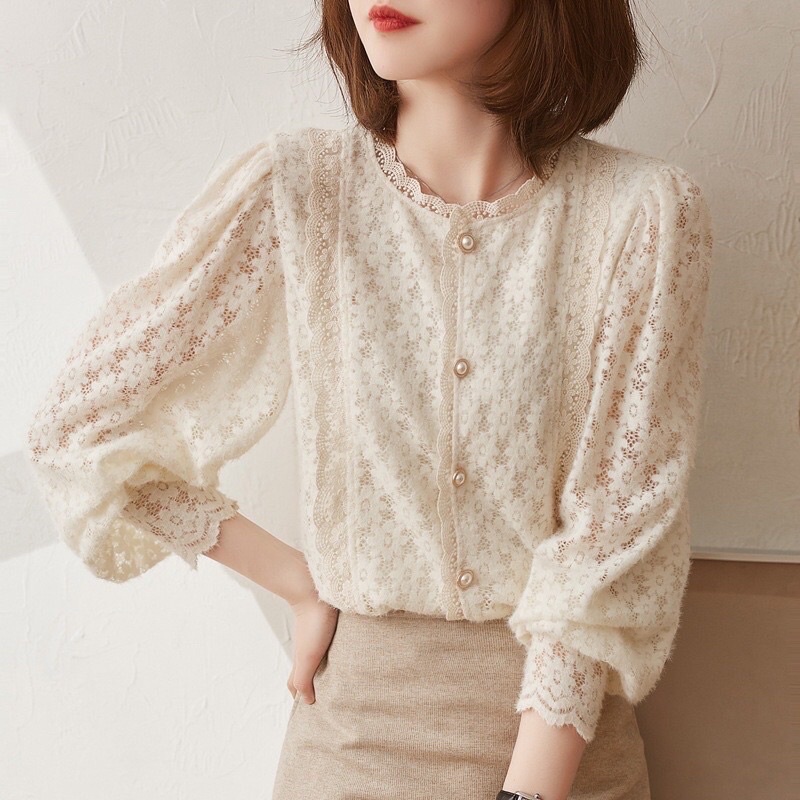 Mina Blouse | Korean Blouse Wanita Lengan Panjang Import | Korean Style