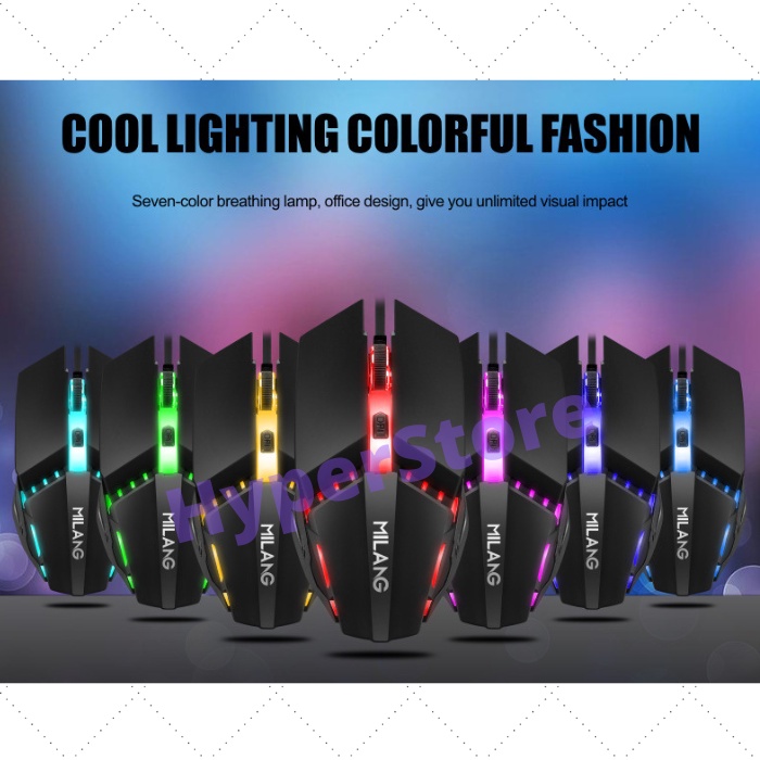 NEW MiWolf M5 Star Shuttle Gaming Mouse Wired Milang LED RGB MURAH