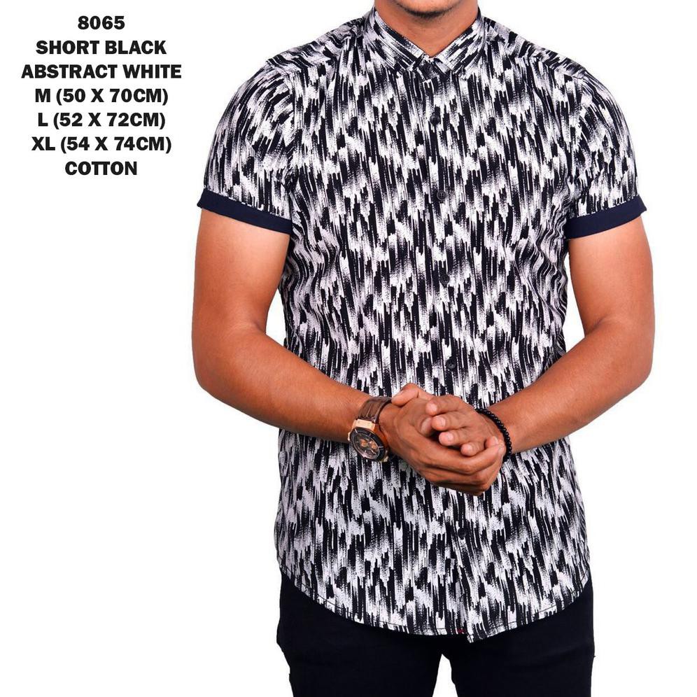 Credomenstore Kemeja Pria Lengan Pendek Putih / Kemeja Cowok / Baju Distro Lte