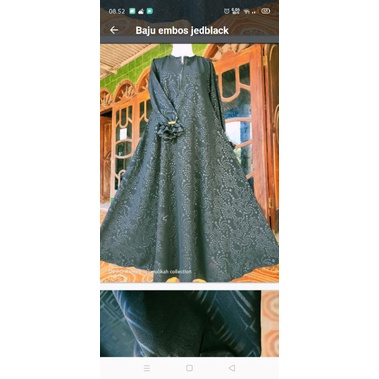 baju jubah abaya EMBOS JETBLACK temboro