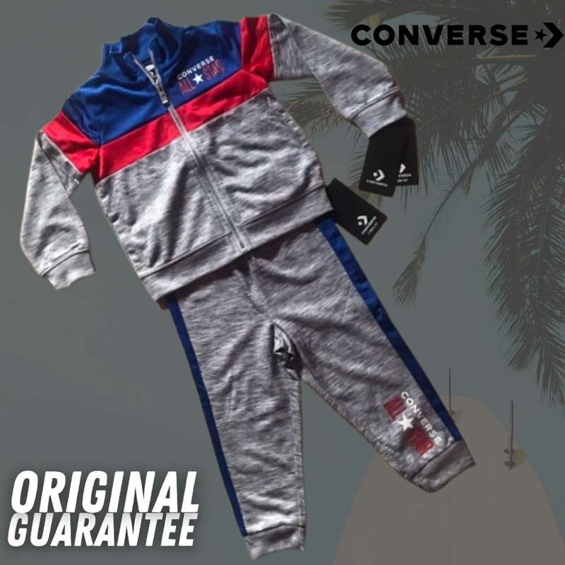 CONVERSE JACKET SET KIDS ALL STAR GREY BLUE RED SIZE 2TH/ 24 BULAN ORIGINAL 100% MURAH