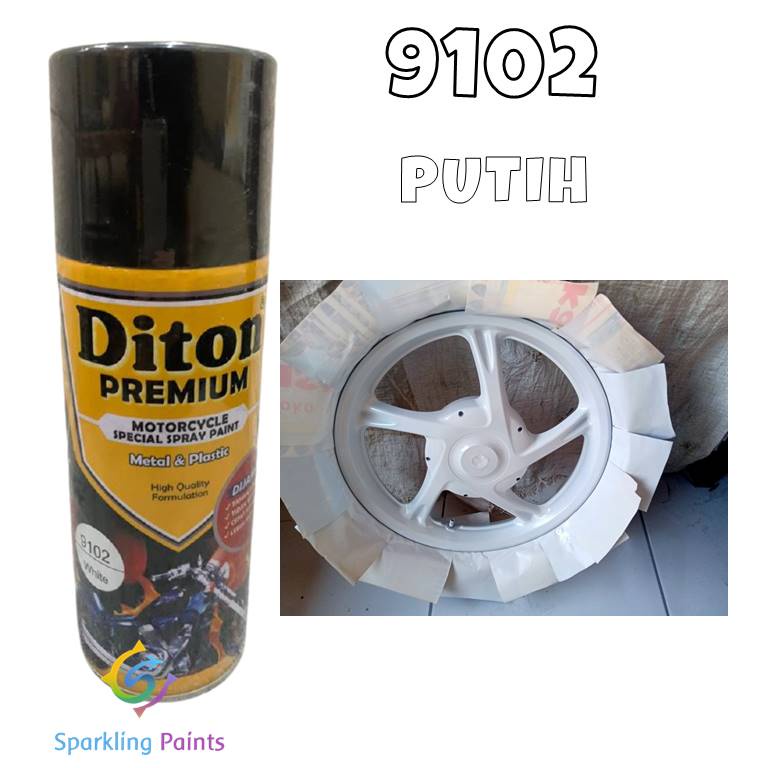 Pilok Diton Premium White 9102 Cat Pilox Putih Mengkilap 400ml  Pylox Gloss Tahan Bensin