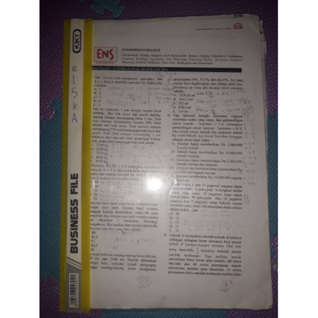 FOTOKOPI kumpulan latihan soal TPA Bimbel STAN ENORMOUS