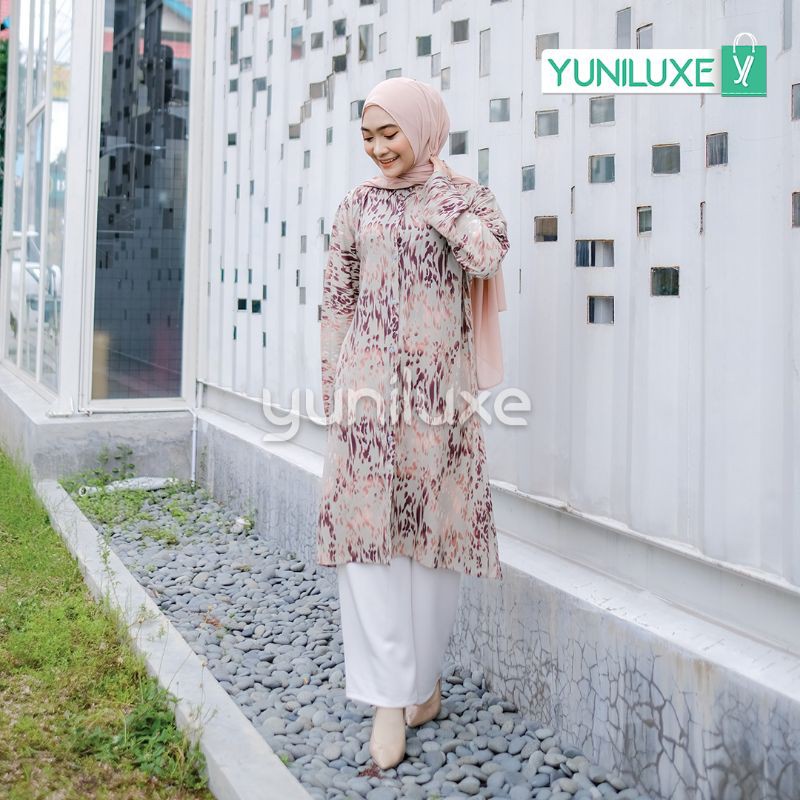 MAZIYA TUNIK / ATASAN WANITA MUSLIMAH / TUNIK KATUN RAYON / TUNIK MOTIF PREMIUM MURAH