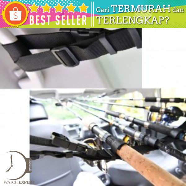 Tali Suspender Joran Pancing Mobil Fishing VRC Car Rod Carrier Strap Belt - BOOMS BFRMVRC Hitam