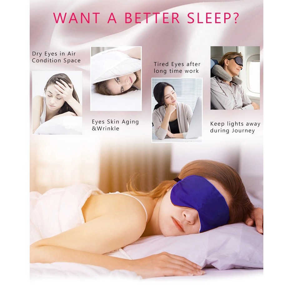 Penutup Mata Tidur Sleep Eyes Mask Bahan Bagus Berkualitas Lembut