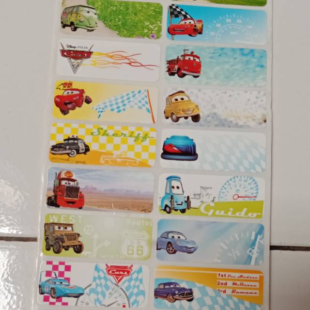 

Stiker Label Nama Waterproof Cars