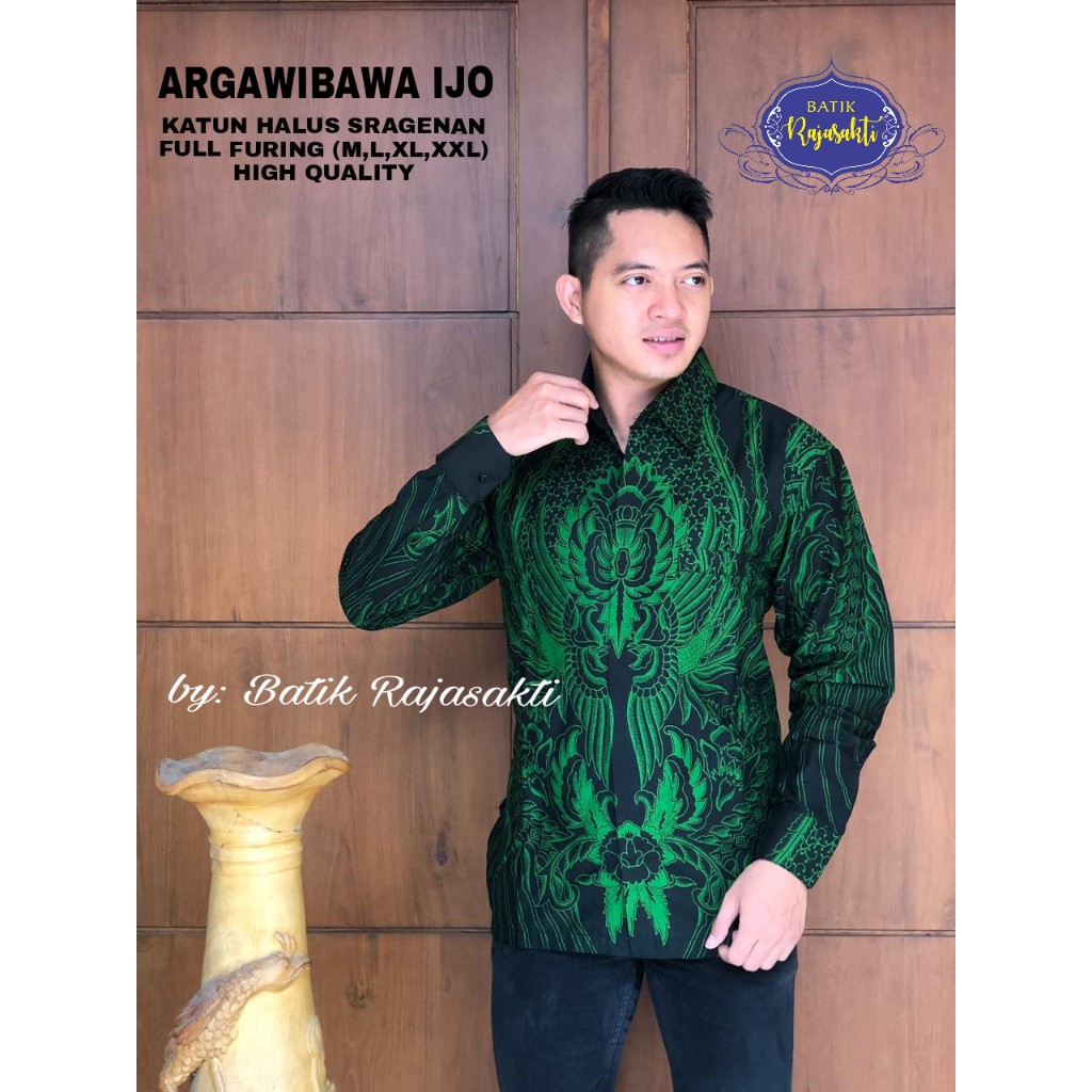 ARGAWIBAWA SERI RAJASAKTI KEMEJA BATIK SOLO PRIA LENGAN PANJANG LAPIS FURING ATASAN BATIK PREMIUM MODERN KATUN HALUS BAHUWIRYA  BANAMITRA BANAMITRA PUTIH BANGSAWAN BAYU PUTRA BERLIAN BIRU BHARATAYUDA BIMASENA BIRENDRA BIRU INDAH BRAHMAKERTA BRAHMAKERTA