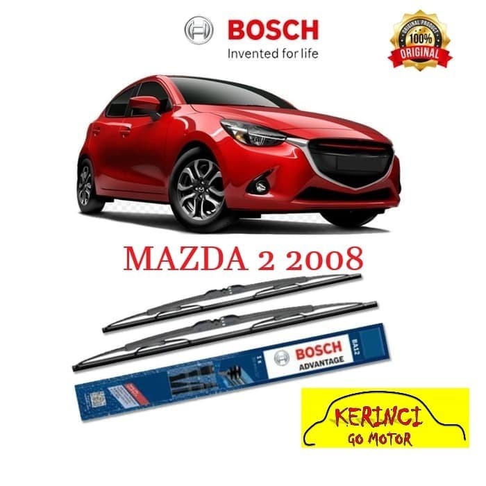 WIPER MAZDA 2 2008 BOSCH ADVANTAGE 24&quot; &amp; 14&quot; SEPASANG WIPER MAZDA