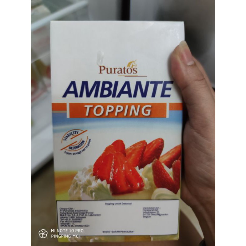 Ambiante Whipping Cream Cair Kualitas Bagus 1L