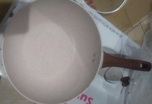 Bolde Wok Wajan 26 Cm + Glass Lid Granite Beige Series