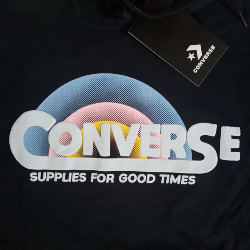 HOODIE CONVERSE CLASSIC SCRIPT BLACK