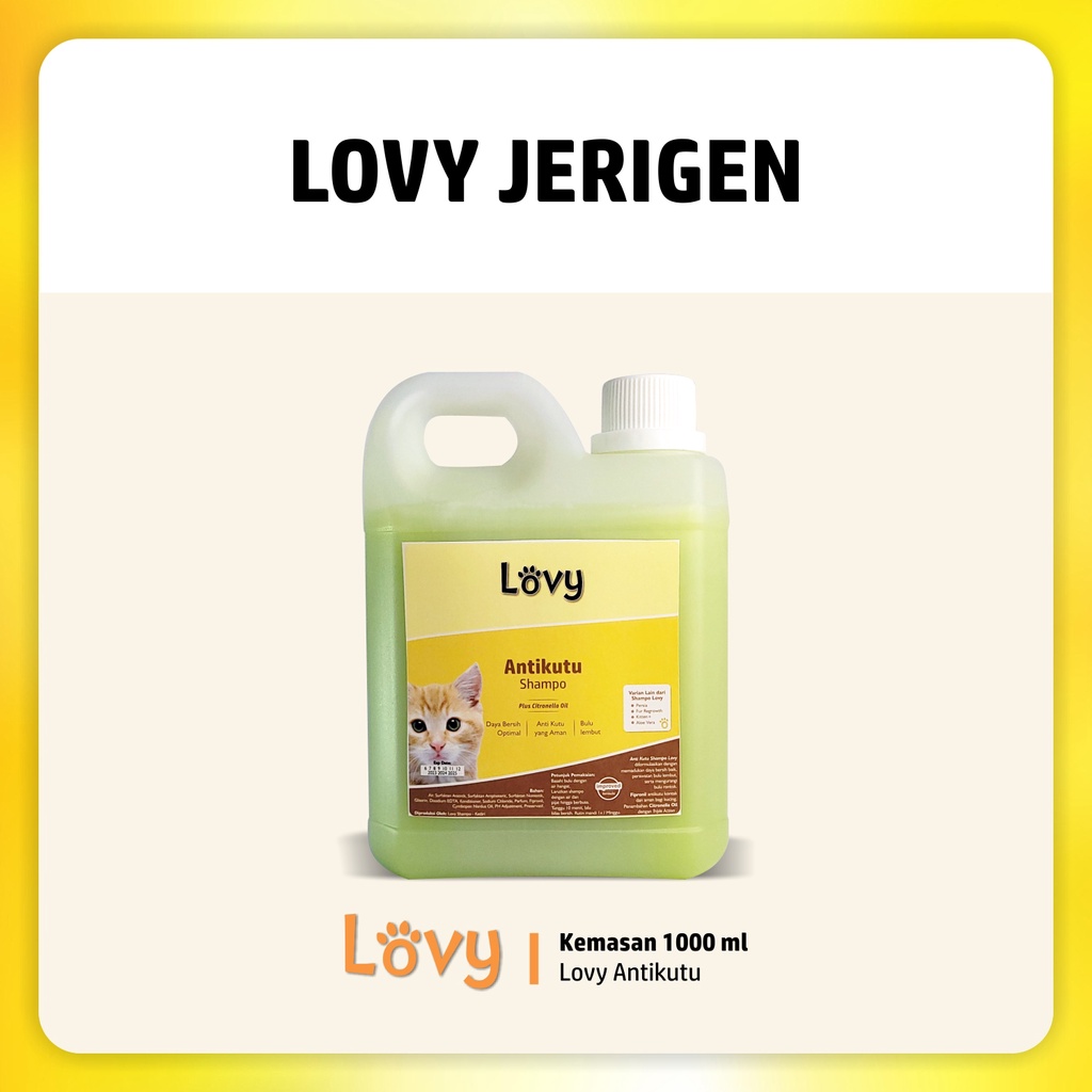 Shampo Kucing Anti Kutu Lovy ANTIKUTU 1 Liter