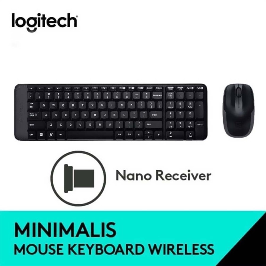 LOGITECH MK 220 / KEYBOARD LOGITECH MK 220 WIRELESS COMBO MOUSE DAN KEYBOARD 100% ORIGINAL