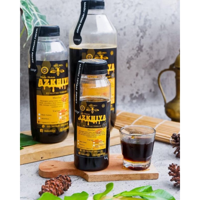

Madu Hitam Pahit by Madu Azkhiya 500gr - Nektar Mahoni