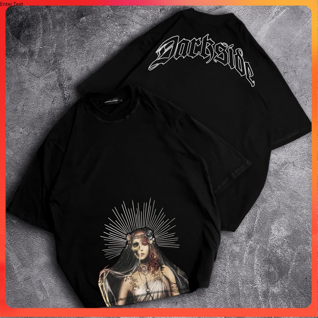 DISTRO PRIA WANITA TERLARIS // BAJU KAOS OVERSIZE / OVERSIZE T-SHIRT "Cewek tengkorak" SP3