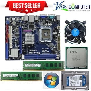 Paket motherboard Mobo G41 DDR3 + hardisk 250GB + processor + RAM 4GB + fan / paket rakit komputer