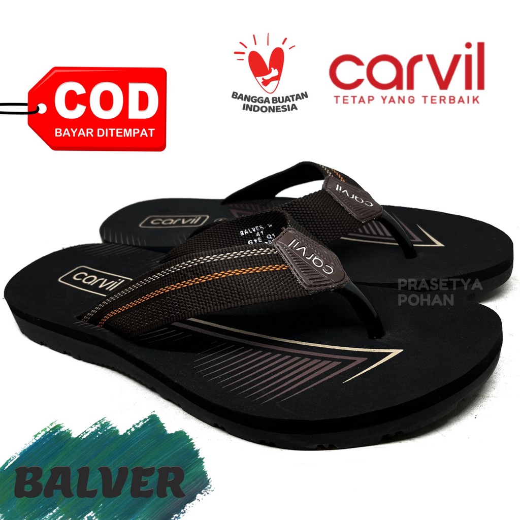 Sandal Pria Carvil Original Anti Air - Sendal Carvil Jerome