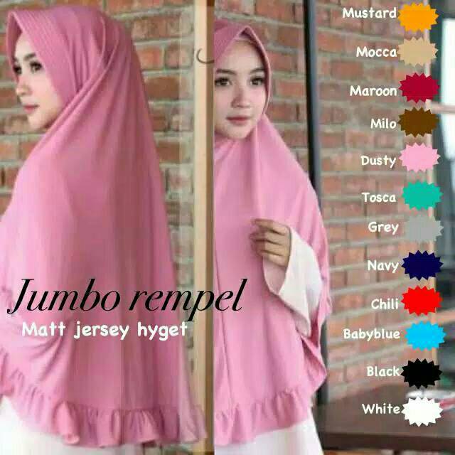 Jilbab rempel pet antem jumbo