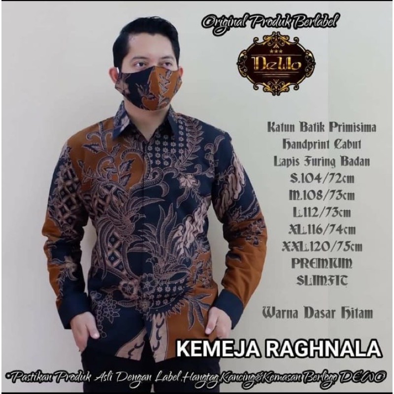 KEMEJA BATIK REGHNALA FULL FURING KATUN HALUS SRAGENAN SIZE M-XXL HIGH QUALITY