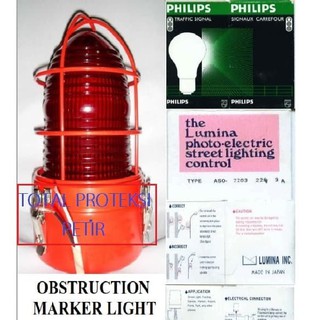 LAMPU penangkal anti petir OBSTRUCTION LIGHT Phillips 100W